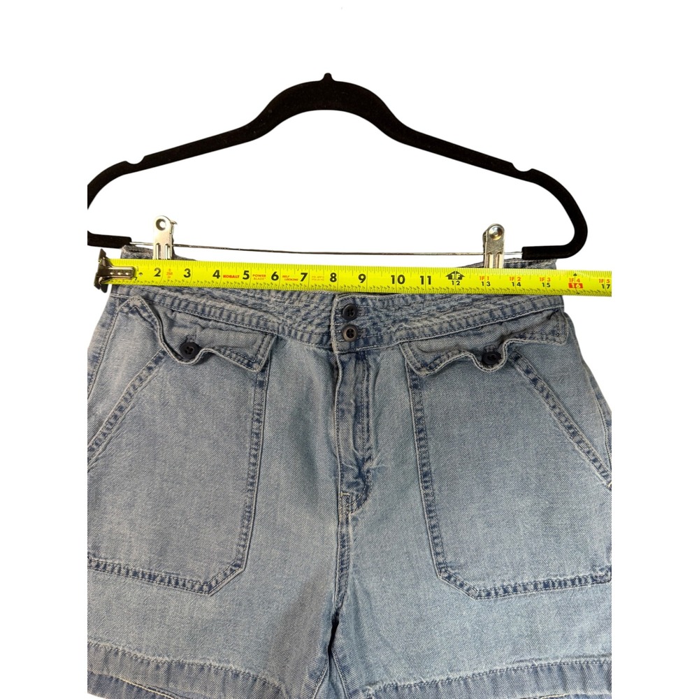 J.Crew Denim Women Light Wash High Rise Utility Patch Pocket Jean Shorts Size 8 - Picture 4 of 6